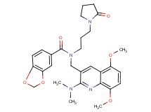 N-{[2-(dimethylamino)-5,8-dimethoxy-3-quinolinyl]methyl}-N-[3-(2-oxo-1-pyrrolidinyl)propyl]-1,3-benzodioxole-5-carboxamide