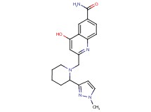 4-hydroxy-2-{[2-(1-methyl-1H-pyrazol-3-yl)piperidin-1-yl]methyl}quinoline-6-carboxamide