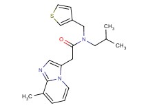 N-isobutyl-2-(8-methylimidazo[1,2-a]pyridin-3-yl)-N-(3-thienylmethyl)acetamide