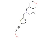 3-(5-{[ethyl(tetrahydro-2H-pyran-4-ylmethyl)amino]methyl}-2-thienyl)prop-2-yn-1-ol