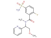 5-(aminosulfonyl)-2-fluoro-N-[2-methoxy-1-(2-pyridinyl)ethyl]-N-methylbenzamide