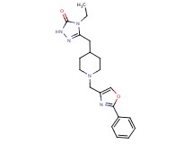 4-ethyl-5-({1-[(2-phenyl-1,3-oxazol-4-yl)methyl]-4-piperidinyl}methyl)-2,4-dihydro-3H-1,2,4-triazol-3-one