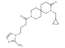 2-(cyclopropylmethyl)-9-[4-(2-methyl-1H-imidazol-1-yl)butanoyl]-2,9-diazaspiro[5.5]undecan-3-one