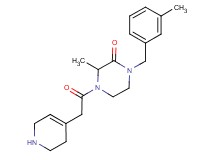 3-methyl-1-(3-methylbenzyl)-4-(1,2,3,6-tetrahydro-4-pyridinylacetyl)-2-piperazinone hydrochloride