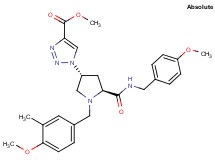 methyl 1-[(3R,5S)-5-{[(4-methoxybenzyl)amino]carbonyl}-1-(4-methoxy-3-methylbenzyl)-3-pyrrolidinyl]-1H-1,2,3-triazole-4-carboxylate