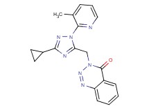 3-{[3-cyclopropyl-1-(3-methylpyridin-2-yl)-1H-1,2,4-triazol-5-yl]methyl}-1,2,3-benzotriazin-4(3H)-one
