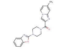 2-{4-[(7-methylimidazo[1,2-a]pyridin-2-yl)carbonyl]-1-piperazinyl}-1,3-benzoxazole bis(trifluoroacetate)