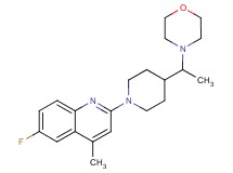 6-fluoro-4-methyl-2-{4-[1-(4-morpholinyl)ethyl]-1-piperidinyl}quinoline