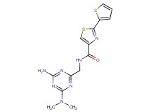 N-{[4-amino-6-(dimethylamino)-1,3,5-triazin-2-yl]methyl}-2-(2-thienyl)-1,3-thiazole-4-carboxamide