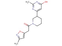 2-methyl-6-{1-[(3-methyl-5-isoxazolyl)acetyl]-3-piperidinyl}-4-pyrimidinol