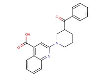 2-(3-benzoyl-1-piperidinyl)-4-quinolinecarboxylic acid