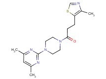 4,6-dimethyl-2-{4-[3-(4-methyl-1,3-thiazol-5-yl)propanoyl]piperazin-1-yl}pyrimidine