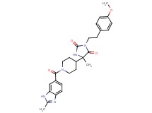3-[2-(4-methoxyphenyl)ethyl]-5-methyl-5-{1-[(2-methyl-1H-benzimidazol-6-yl)carbonyl]-4-piperidinyl}-2,4-imidazolidinedione