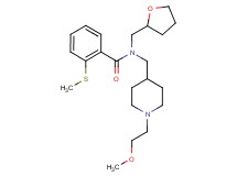 N-{[1-(2-methoxyethyl)-4-piperidinyl]methyl}-2-(methylthio)-N-(tetrahydro-2-furanylmethyl)benzamide