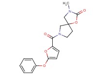3-methyl-7-(5-phenoxy-2-furoyl)-1-oxa-3,7-diazaspiro[4.4]nonan-2-one