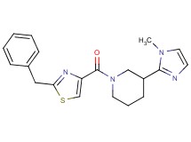 1-[(2-benzyl-1,3-thiazol-4-yl)carbonyl]-3-(1-methyl-1H-imidazol-2-yl)piperidine
