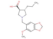 (3S*,4S*)-1-[(6-methoxy-1,3-benzodioxol-5-yl)methyl]-4-propyl-3-pyrrolidinecarboxylic acid