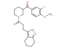 (3-fluoro-4-methoxyphenyl){1-[3-(4,5,6,7-tetrahydro-2H-indazol-3-yl)propanoyl]-3-piperidinyl}methanone