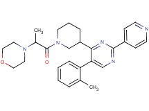 4-(1-methyl-2-{3-[5-(2-methylphenyl)-2-(4-pyridinyl)-4-pyrimidinyl]-1-piperidinyl}-2-oxoethyl)morpholine