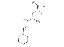 N-methyl-N-[(4-methyl-1,2,3-thiadiazol-5-yl)methyl]-3-(1,2-oxazinan-2-yl)propanamide