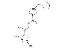 N-[2-(3,5-dimethyl-1H-pyrazol-1-yl)propyl]-2-(pyrrolidin-1-ylmethyl)-1,3-thiazole-5-carboxamide