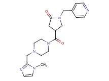 4-({4-[(1-methyl-1H-imidazol-2-yl)methyl]-1-piperazinyl}carbonyl)-1-(4-pyridinylmethyl)-2-pyrrolidinone