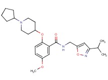 2-[(1-cyclopentyl-4-piperidinyl)oxy]-N-[(3-isopropyl-5-isoxazolyl)methyl]-5-methoxybenzamide