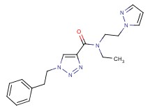 N-ethyl-1-(2-phenylethyl)-N-[2-(1H-pyrazol-1-yl)ethyl]-1H-1,2,3-triazole-4-carboxamide