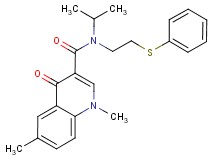 N-isopropyl-1,6-dimethyl-4-oxo-N-[2-(phenylthio)ethyl]-1,4-dihydroquinoline-3-carboxamide