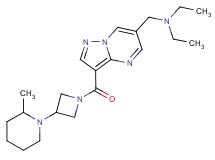 N-ethyl-N-[(3-{[3-(2-methylpiperidin-1-yl)azetidin-1-yl]carbonyl}pyrazolo[1,5-a]pyrimidin-6-yl)methyl]ethanamine
