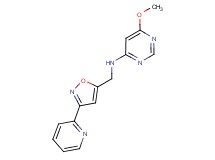 6-methoxy-N-[(3-pyridin-2-ylisoxazol-5-yl)methyl]pyrimidin-4-amine