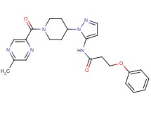 N-(1-{1-[(5-methyl-2-pyrazinyl)carbonyl]-4-piperidinyl}-1H-pyrazol-5-yl)-3-phenoxypropanamide