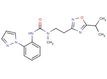 N-[2-(5-isopropyl-1,2,4-oxadiazol-3-yl)ethyl]-N-methyl-N'-[2-(1H-pyrazol-1-yl)phenyl]urea