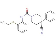 4-cyano-N-[2-(ethylthio)phenyl]-4-phenylpiperidine-1-carboxamide