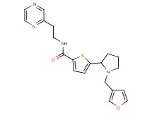 5-[1-(3-furylmethyl)-2-pyrrolidinyl]-N-[2-(2-pyrazinyl)ethyl]-2-thiophenecarboxamide