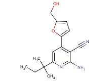 2-amino-6-(1,1-dimethylpropyl)-4-[5-(hydroxymethyl)-2-furyl]nicotinonitrile