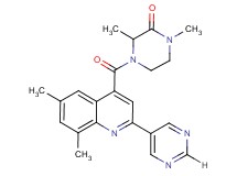 4-[(6,8-dimethyl-2-pyrimidin-5-ylquinolin-4-yl)carbonyl]-1,3-dimethylpiperazin-2-one