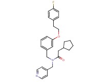 2-cyclopentyl-N-{3-[2-(4-fluorophenyl)ethoxy]benzyl}-N-(4-pyridinylmethyl)acetamide