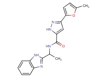 N-[1-(1H-benzimidazol-2-yl)ethyl]-3-(5-methyl-2-furyl)-1H-pyrazole-5-carboxamide