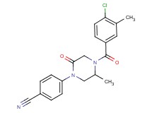 4-[4-(4-chloro-3-methylbenzoyl)-5-methyl-2-oxo-1-piperazinyl]benzonitrile