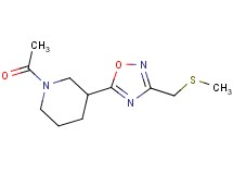 1-acetyl-3-{3-[(methylthio)methyl]-1,2,4-oxadiazol-5-yl}piperidine
