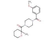1-(3-methoxybenzoyl)-4-[(2-methyltetrahydro-2H-pyran-2-yl)carbonyl]piperazine