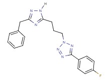 2-[3-(3-benzyl-1H-1,2,4-triazol-5-yl)propyl]-5-(4-fluorophenyl)-2H-tetrazole