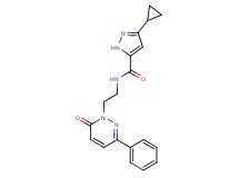 3-cyclopropyl-N-[2-(6-oxo-3-phenylpyridazin-1(6H)-yl)ethyl]-1H-pyrazole-5-carboxamide