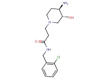 3-[(3R*,4R*)-4-amino-3-hydroxypiperidin-1-yl]-N-(2-chlorobenzyl)propanamide