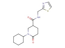 1-cyclohexyl-6-oxo-N-(1,3-thiazol-2-ylmethyl)-3-piperidinecarboxamide