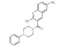 2,6-dimethyl-3-[(4-phenyl-1-piperazinyl)carbonyl]quinoline bis(trifluoroacetate)
