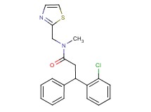 3-(2-chlorophenyl)-N-methyl-3-phenyl-N-(1,3-thiazol-2-ylmethyl)propanamide