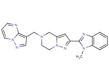 3-{[2-(1-methyl-1H-benzimidazol-2-yl)-6,7-dihydropyrazolo[1,5-a]pyrazin-5(4H)-yl]methyl}pyrazolo[1,5-a]pyrimidine
