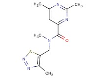 N,2,6-trimethyl-N-[(4-methyl-1,2,3-thiadiazol-5-yl)methyl]pyrimidine-4-carboxamide
